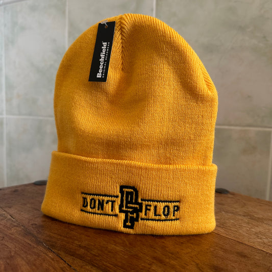 Beanie - Gold w/ Black