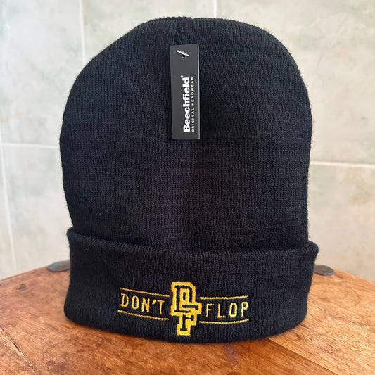 Beanie - Black w/ Gold